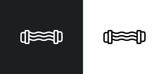 resistance icon isolated in white and black colors. resistance outline vector icon from gym and fitness collection for web, mobile apps and ui.