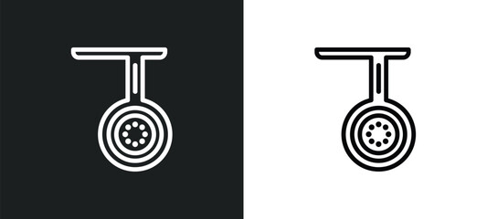 tire icon isolated in white and black colors. tire outline vector icon from gym equipment collection for web, mobile apps and ui.