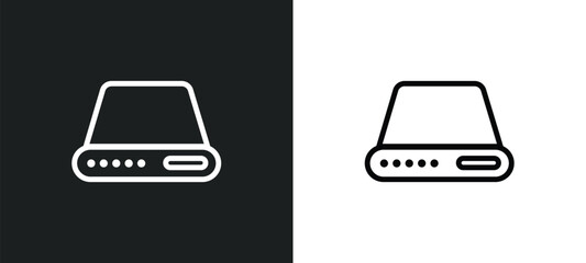 local disk icon isolated in white and black colors. local disk outline vector icon from hardware collection for web, mobile apps and ui.