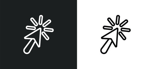 mouse pointer icon isolated in white and black colors. mouse pointer outline vector icon from hardware collection for web, mobile apps and ui.