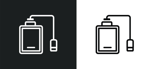 external hard drive icon isolated in white and black colors. external hard drive outline vector icon from hardware collection for web, mobile apps and ui.