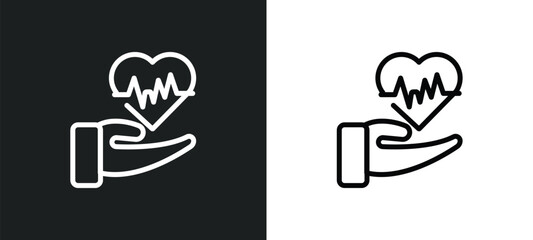 beat icon isolated in white and black colors. beat outline vector icon from health collection for web, mobile apps and ui.