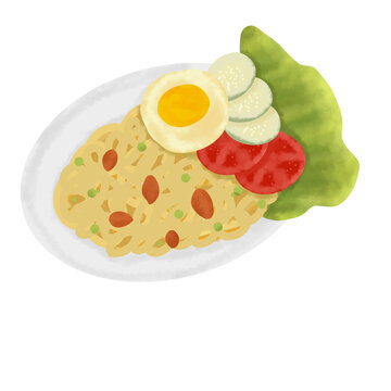 Noodle Food Illustration