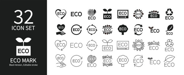 Various Eco Mark icon sets