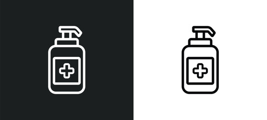 antiseptic icon isolated in white and black colors. antiseptic outline vector icon from hygiene collection for web, mobile apps and ui.