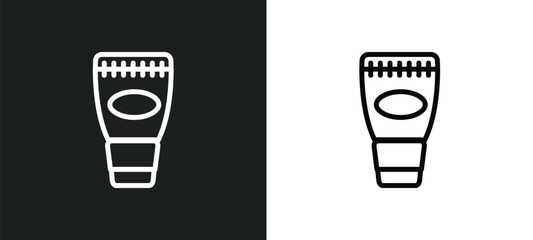body cream icon isolated in white and black colors. body cream outline vector icon from hygiene collection for web, mobile apps and ui.