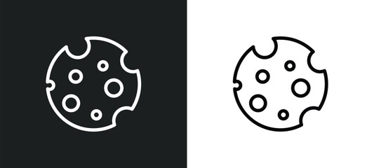 full moon icon isolated in white and black colors. full moon outline vector icon from india and holi collection for web, mobile apps and ui.