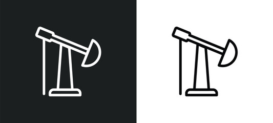 oilfield icon isolated in white and black colors. oilfield outline vector icon from industry collection for web, mobile apps and ui.