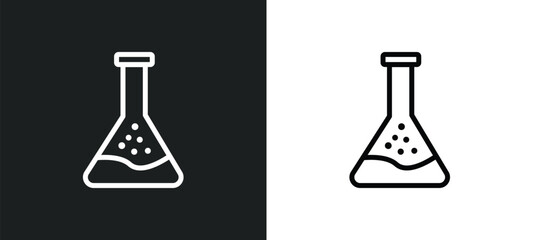 chemical icon isolated in white and black colors. chemical outline vector icon from industry collection for web, mobile apps and ui.