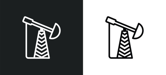 oil pumps icon isolated in white and black colors. oil pumps outline vector icon from industry collection for web, mobile apps and ui.