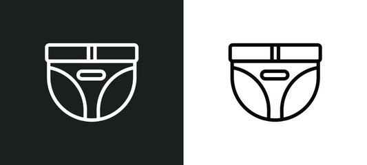 diaper icon isolated in white and black colors. diaper outline vector icon from kid and baby collection for web, mobile apps and ui.