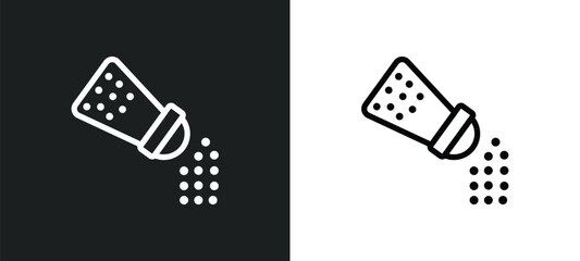 seasoning icon isolated in white and black colors. seasoning outline vector icon from kitchen collection for web, mobile apps and ui.