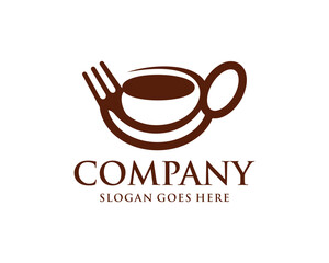 spoon and fork coffee cup logo