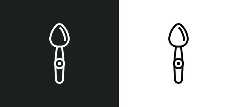 tablespoon icon isolated in white and black colors. tablespoon outline vector icon from kitchen collection for web, mobile apps and ui.