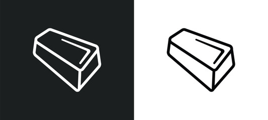gold bar icon isolated in white and black colors. gold bar outline vector icon from luxury collection for web, mobile apps and ui.