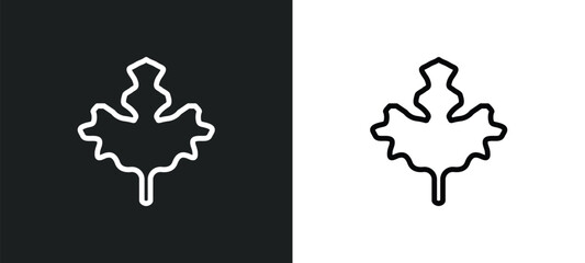 gooseberry leaf icon isolated in white and black colors. gooseberry leaf outline vector icon from nature collection for web, mobile apps and ui.