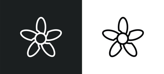 jonquil icon isolated in white and black colors. jonquil outline vector icon from nature collection for web, mobile apps and ui.