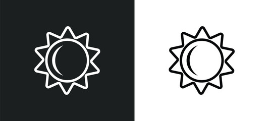 sol icon isolated in white and black colors. sol outline vector icon from nature collection for web, mobile apps and ui.