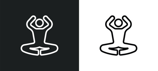 spiritual icon isolated in white and black colors. spiritual outline vector icon from religion collection for web, mobile apps and ui.