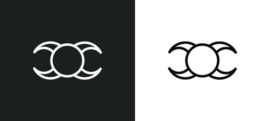 goddess icon isolated in white and black colors. goddess outline vector icon from religion collection for web, mobile apps and ui. - obrazy, fototapety, plakaty