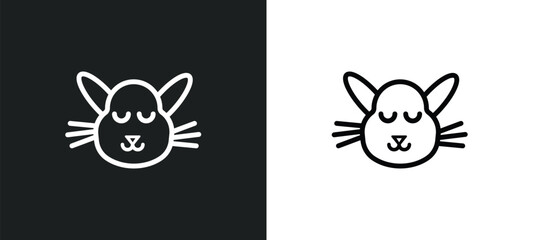 easter bunny icon isolated in white and black colors. easter bunny outline vector icon from religion collection for web, mobile apps and ui.