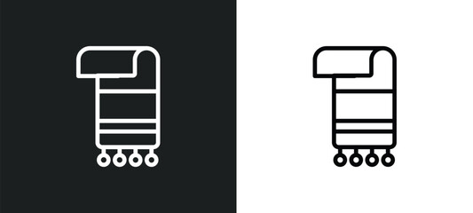 tallit icon isolated in white and black colors. tallit outline vector icon from religion collection for web, mobile apps and ui.