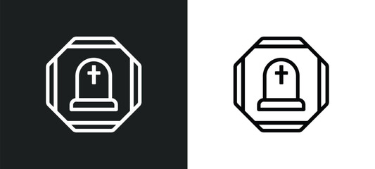 death icon isolated in white and black colors. death outline vector icon from signs collection for web, mobile apps and ui.