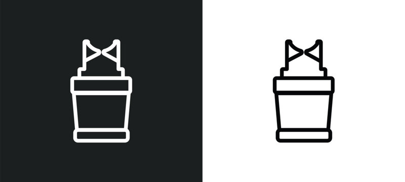 ark of the convenant icon isolated in white and black colors. ark of the convenant outline vector icon from religion collection for web, mobile apps and ui.