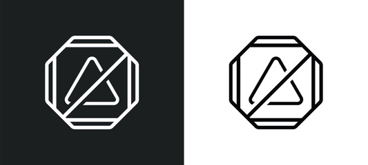 no bleaching icon isolated in white and black colors. no bleaching outline vector icon from signs collection for web, mobile apps and ui.
