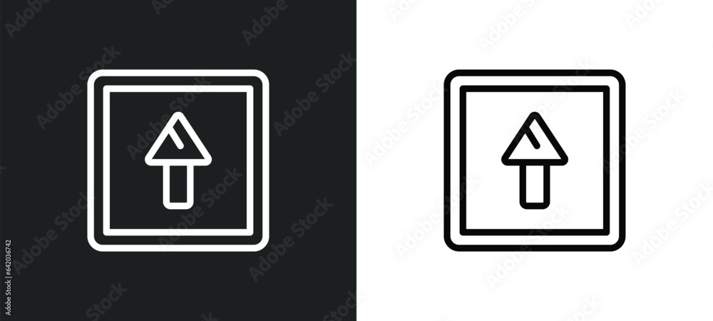 Wall mural key up icon isolated in white and black colors. key up outline vector icon from user interface colle