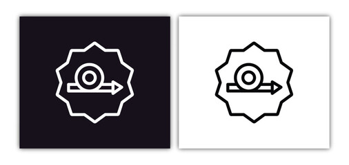 looping arrow icon isolated in white and black colors. looping arrow outline vector icon from arrows collection for web, mobile apps and ui.