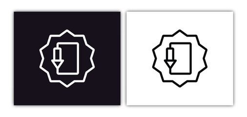 Obraz premium exit down icon isolated in white and black colors. exit down outline vector icon from arrows collection for web, mobile apps and ui.