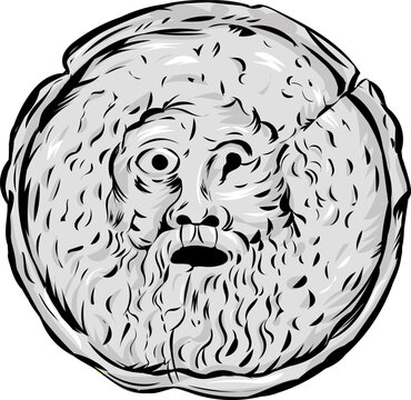 the mouth of truth isolated on white. vector illustration