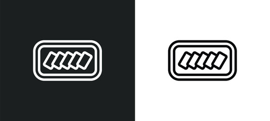 sachima icon isolated in white and black colors. sachima outline vector icon from food and restaurant collection for web, mobile apps and ui.