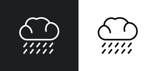 drizzle icon isolated in white and black colors. drizzle outline vector icon from meteorology collection for web, mobile apps and ui.