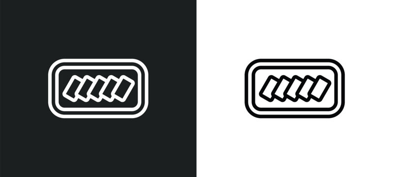 sachima icon isolated in white and black colors. sachima outline vector icon from food and restaurant collection for web, mobile apps and ui.