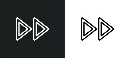 skip icon isolated in white and black colors. skip outline vector icon from music and media collection for web, mobile apps and ui.