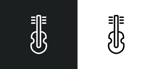 Obraz premium cello icon isolated in white and black colors. cello outline vector icon from music collection for web, mobile apps and ui.