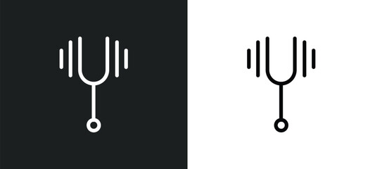 diapason icon isolated in white and black colors. diapason outline vector icon from music collection for web, mobile apps and ui.