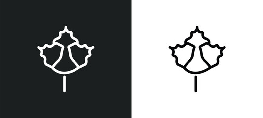 Fototapeta na wymiar rowan leaf icon isolated in white and black colors. rowan leaf outline vector icon from nature collection for web, mobile apps and ui.