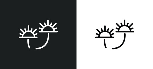 Fototapeta premium carnivorous plant icon isolated in white and black colors. carnivorous plant outline vector icon from nature collection for web, mobile apps and ui.