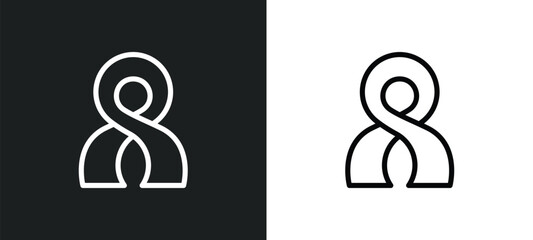 icon isolated in white and black colors. outline vector icon from shapes collection for web, mobile apps and