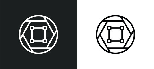 borders icon isolated in white and black colors. borders outline vector icon from signs collection for web, mobile apps and ui.
