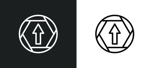 up icon isolated in white and black colors. up outline vector icon from signs collection for web, mobile apps and ui.