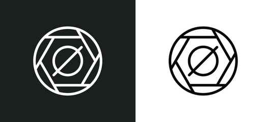 empty icon isolated in white and black colors. empty outline vector icon from signs collection for web, mobile apps and ui.