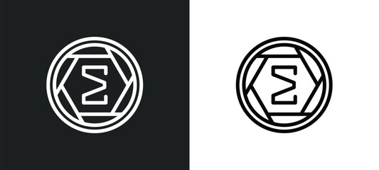 the sum of icon isolated in white and black colors. the sum of outline vector icon from signs collection for web, mobile apps and ui.