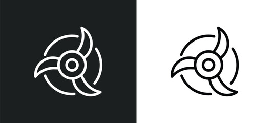 ventilator icon isolated in white and black colors. ventilator outline vector icon from technology collection for web, mobile apps and ui.