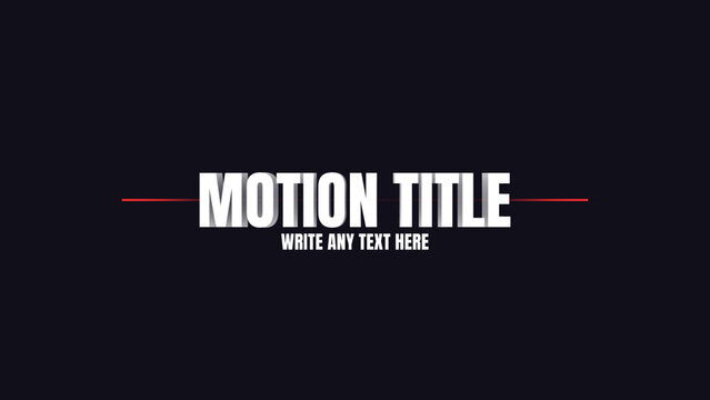 Motion Title