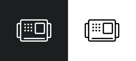 kasa icon isolated in white and black colors. kasa outline vector icon from user collection for web, mobile apps and ui.
