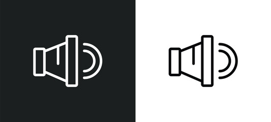 high volume icon isolated in white and black colors. high volume outline vector icon from user interface collection for web, mobile apps and ui.